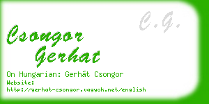 csongor gerhat business card