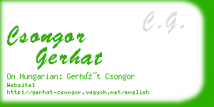 csongor gerhat business card